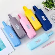 Portable Canvas Zip Double Layer Pencil Case Large Capacity Stationery Pen Bag 2024 - buy cheap