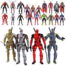 6-8-10-24cm Marvel Avengers Super Heros Sipersman Ironman Deadpool Venom Hulk Captain America Movable Action Figure Toys Gifts 2024 - buy cheap