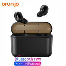 Orunjo BL1 TWS Mini Bluetooth 5,0 беспроводные наушники стерео спортивные наушники гарнитура с микрофоном power Bank 2024 - купить недорого