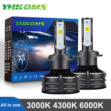 YHKOMS  H11 9005/HB3 9006/HB4 LED Car Fog Light Headlight Bulb 3 Colors Headlamp 3000K 4300K 6500K H1 H3 H4 H7 H8 H9 880 881 H27 2024 - buy cheap