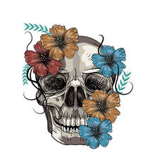 Hot Sell Creative Car Sticker Skull Punk Style Hand-painted Flowers Decal Motorcycle Decals  Vinyl  Anti-UV PVC 2024 - buy cheap