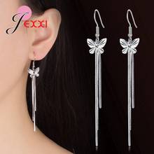 Lovely 925 Sterling Silver Tassel Earrings Cute Butterfly French Hook Women Jewelry for Wedding Engagement Appointment Accessory 2024 - buy cheap