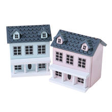 1:12 миниатюрный деревянный кукольный домик, модель, прекрасный вилла для кукол, украшение дома, игрушки «сделай сам» 2024 - купить недорого