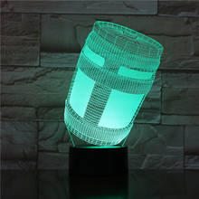 Chug Jug-Lámpara LED 3D, luz de noche con USB, personalizada, envío directo con todas las formas, 7 colores, decoración que cambia, 1713 2024 - compra barato