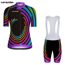 LairschDan-ropa de ciclismo de carretera para mujer, Conjunto de Jersey de manga corta, uniforme de bicicleta de equipo profesional, traje colorido de verano, 2020 2024 - compra barato