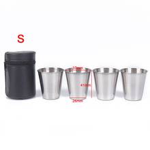 30ml/70ml/170ml Travel Cups Set Stainless Steel Cover Mug Camping Cup Mug Drinking Coffee Tea Beer With Case Outdoor Tableware 2024 - buy cheap