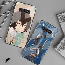 Anime bungou cães vadios dazai osamu caso de telefone vidro temperado para samsung s20 plus s7 s8 s9 s10 mais nota 8 9 10 plus 2024 - compre barato