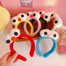 Sesame Street Girls Fleece Headband Sesame Big Eyes 3D Hairband Makeup Wash Girls Headwear  Hoop Women Feamle Hair Accessories 2024 - buy cheap