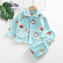Conjunto pijama infantil, 2 peças, de lã coral, jaqueta de manga comprida + calças com estampa porquinho, roupa de dormir para meninos e meninas de 2 a 7 anos 2024 - compre barato