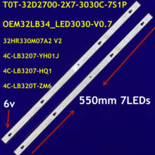 Fita de led 7 lâmpadas para tcl, 32 polegadas, tv 4c-lb3207-hq1 v2 l32e179 l32f1620b l32f1680b l32f3301b l32f3303b 32s3750 lvw320csot 2024 - compre barato