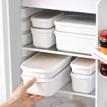 Pote de plástico para armazenamento de alimentos, caixa de plástico saudável para armazenamento de geladeira jarra branca selada, recipiente de plástico grão grosso 2024 - compre barato