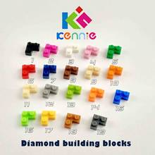 12600pcs/lot Kennie mini NO.2420 Bulk color Parts bulk CORNER PLATE 1X2X2 Diamond building blocks Parts DIY toys for gifts 2024 - buy cheap
