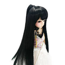 Peluca de muñeca BJD, accesorio de cabello largo y liso con cola de caballo, 3, 1/4, 1/6, 1/8 2024 - compra barato