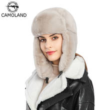 CAMOLAND Women Russian Winter Hat Ushanka Bomber Hats For Mens  Outdoor Ear Flaps Cap Faux Rabbit Fur Trapper Caps 2024 - buy cheap