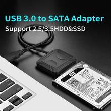 Adaptador sata usb 3.0 3.1 para sata 3, conversor de cabo para 2.5 3.5 hdd ssd, disco rígido sata para usb 2024 - compre barato