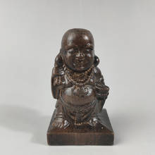 Elaborate Chinese Traditional Handicraft Handmade Hardwood Young Monk Collection Home Decoration Statue 2024 - buy cheap