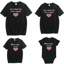 2020 Family Matching Clothes Tshirt Mother Daughter Baby Boy Kid Girls Father Son Short Sleeve Valentine Top Love Me T-shirt Top 2024 - buy cheap