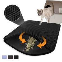 Pet Cat Litter Mat Double Layer EVA Cat Litter Trapping Waterproof Pet Litter Box Mat Pad Non-slip For Cat Accessories Bed House 2024 - купить недорого