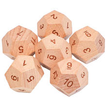 Juegos de matemáticas D12 de madera, 5 piezas, juego de mesa PRG DND, 12 caras 2024 - compra barato