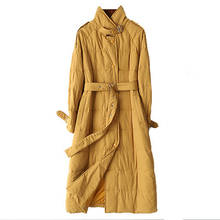 Chaqueta de plumón para mujer, abrigo largo Vintage a la moda, Parka, HK001, invierno, 2020 2024 - compra barato