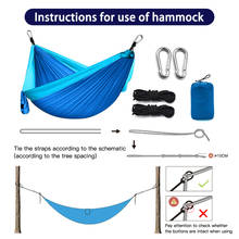 Whlosale 260*140cm Single Outdoor Camping Hammock Parachute Cloth Outdoor Garden Portable Double Hanging Bed Swing Chair 2024 - buy cheap