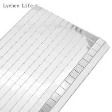 Lychee Life 30x30cm Self-Adhesive Square Glass Mirror Mosaic Tiles For DIY Handmade Crafts Supplies 2024 - compre barato