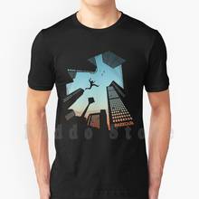 ¡Parkour! Camiseta de algodón con estampado para hombre, ropa de Parkour libre para correr, atletas, correr, adolescentes, niños, obstáculos, atléticos urbanos 2024 - compra barato