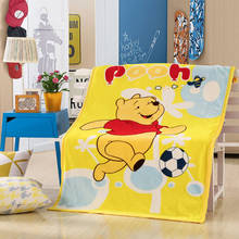 Disney Yellow Bear Printed Blankets Vacation Bedding 70x140CM Girls Boy's Children's Kids Bed Home Bedroom Decoration Flannel 2024 - buy cheap