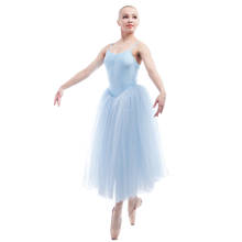 Tutú largo romántico de Ballet para niñas y adultos, traje de bailarina para práctica o actuación, leotardo, vestido 15089 2024 - compra barato