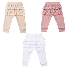0-3Years  Baby Girl Ruffle Leggings Trousers Toddler Casual School Long Pants Clothes 2024 - buy cheap