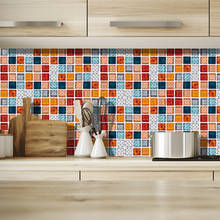 Papel de parede em mosaico, adesivo de pvc à prova d'água para banheiro e cozinha 2024 - compre barato