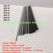 Varillas de fibra de carbono od1.0mm, 2,0mm, 2,5mm, 3,0mm, 3,5mm, 4,0mm, 4,5mm, 500mm, color negro, 10 unidades 2024 - compra barato
