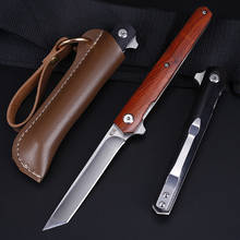 Damascus M390 Steel Folding Knife Portable Pocket Letter + Wood Handle Knife Camping Hunting Knives Slicing Knife Outdoor Tools 2024 - buy cheap