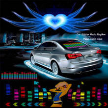Car Sticker Music Rhythm LED Jump Flash Light Lamp Car Rear Windshield Sound Activated Equalizer Decorative Light Styling 12V 2024 - купить недорого
