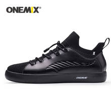 Onemix, sapatos masculinos antiderrapantes, tênis de borracha respirável e leve para prática de esportes, caminhada ao ar livre, atletismo 2024 - compre barato