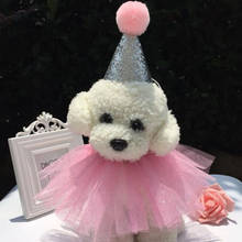 Chapéu de aniversário do cão do animal de estimação chapéu decorativo brilhante chapéu do cão do filhote de cachorro cabeça do animal de estimação para cães gatos decoração do aniversário do cão 2024 - compre barato