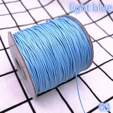 Cordón encerado azul claro, 0,5-2,0mm, hilo encerado, correa, collar, cuentas, fabricación de joyas DIY para pulsera Shamballa 2024 - compra barato