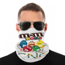 Шоколадные шарфы M & M's, маска на половину лица, шарф-труба на Хэллоуин, конфетно-Сладкая Балаклава, банданы, ветрозащитные головные уборы, Велоспорт, туризм 2024 - купить недорого