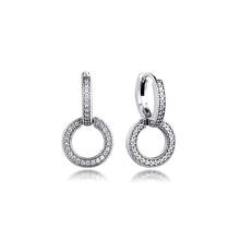 Sparkling Double Hoop Earrings 100% 925 Sterling Silver Fashion Jewelry Free Shipping 2024 - buy cheap