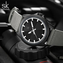 SK серые кожаные часы женские креативные Модные кварцевые часы для Reloj Mujer 2020 женские наручные часы SHENGKE relogio feminino 2024 - купить недорого