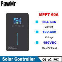 Corredor de carga Solar MPPT controlador de 50A 60A 12V 24V 36V 48V 48V retroiluminación automática LCD más inteligente regulador de Panel Solar 2024 - compra barato