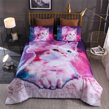 Bedclothes 3D Cute Cat Comforter Beding Sets Twin Full Single Cartoon Animal Pattern For Children BedLinen Home Textiles Bedsets 2024 - buy cheap