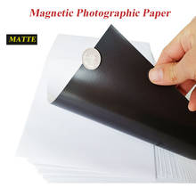 Papel de foto magnético para impressão jato de tinta, papel fotográfico a4 4r adesivo fosco diy ímã de geladeira 2024 - compre barato