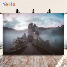 Yeele-fondo fotográfico para estudio fotográfico, pared de ladrillo, Castillo antiguo, camino, montañas, niebla, fotofono, decoración, tamaño personalizado 2024 - compra barato