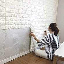 Pegatinas de pared para el hogar, productos de decoración, 3D pegatinas de pared, Panel autoadhesivo blanco, papel tapiz de ladrillo PE 2024 - compra barato