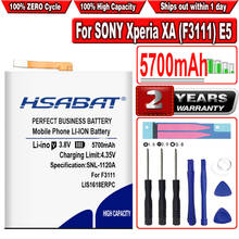HSABAT 5700mAh LIS1618ERPC Battery for SONY Xperia XA (F3111) E5 F3116 F3115 F3311 F3313 F3112 2024 - buy cheap