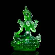 Медная Статуя тибетская буддистская Зеленая Тара глазурованная статуя Будды Тантра статуя Будды домашнее украшение 2024 - купить недорого