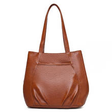 Women Leather Handbags New Female Retro Soft Leather Shoulder Bag Sac Large Capacity Casual Tote Bag Handbags for Women 2020 2024 - buy cheap