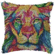 Latch Hook Rug Kits Cushion Carpet Cover Floor Mat Animal Lion Sewing Needlework for Adults Kids Gift 2024 - buy cheap