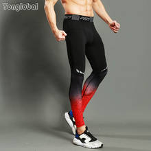 2021 мужские компрессионные колготки спортивные штаны для спортзала бега термальные леггинсы мужские для бега фитнеса тренировок спортивные штаны с принтом 2024 - купить недорого